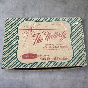 Vtg 1950’s Hartland Plastic Nativity Set with Box 21 Pieces